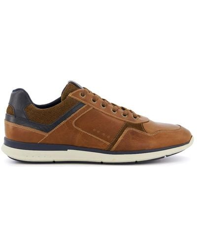 Dune 'trended' Leather Trainers - Brown