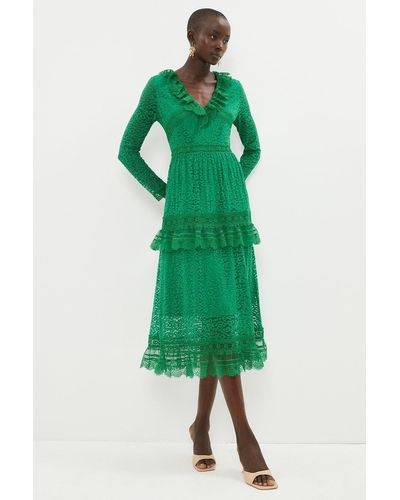 Debenhams green best sale lace dress