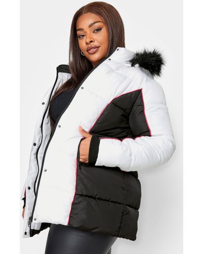 Yours Long Sleeve Puffer Jacket - Black