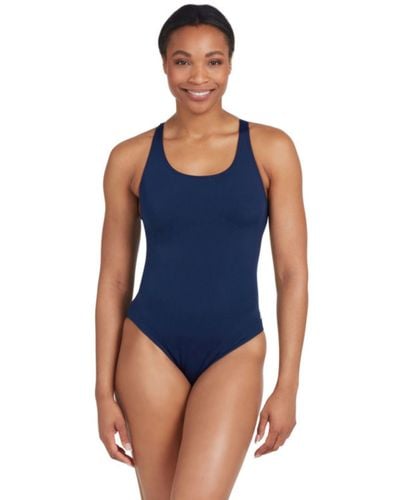 Zoggs Cottesloe Powerback Swimsuit - Navy - Blue
