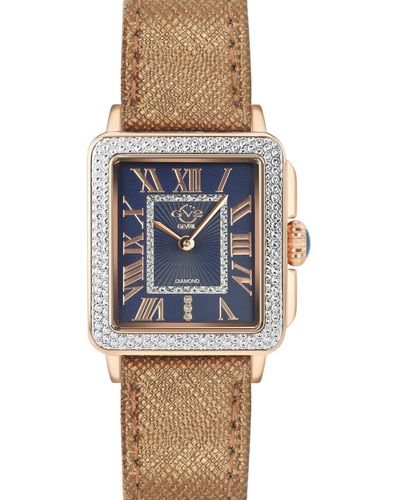 Gv2 Padova Blue Dial Rose Gold 12300 Swiss Quartz Watch