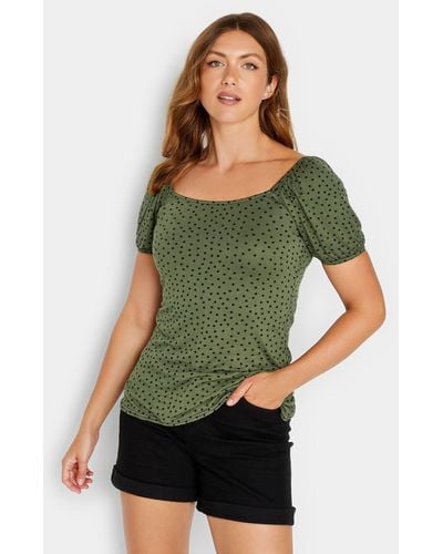 Long Tall Sally Tall Square Neck Top - Green