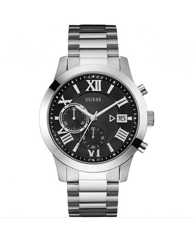 Guess Atlas Stainless Steel Fashion Analogue Quartz Watch - W0668g3 - Black