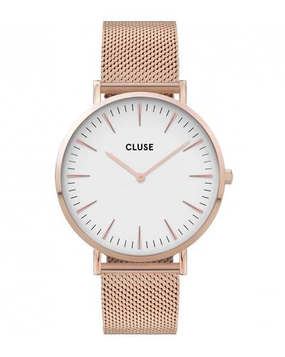 Cluse Boho Chic Stainless Steel Fashion Analogue Watch - Cw0101201001 - White