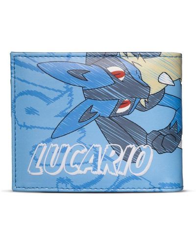 Pokemon Lucario #448 All-over Print Bi-fold Wallet, Male, Blue (mw608606pok)