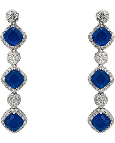 LÁTELITA London Elena Drop Earrings Sapphire Silver - Blue