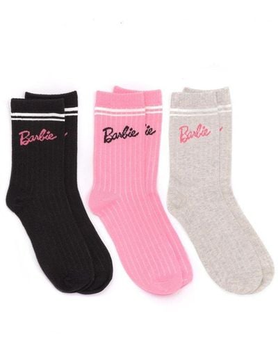 Barbie Socks (pack Of 3) - Pink