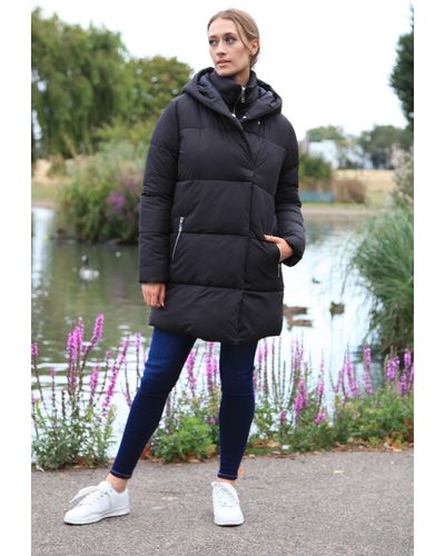 Double Second Double Fastening Puffer Coat - Green