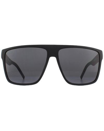 Tommy Hilfiger Square Matte Black Grey Sunglasses