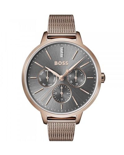 BOSS Symphony Stainless Steel Fashion Analogue Quartz Watch - 1502424 - Grey