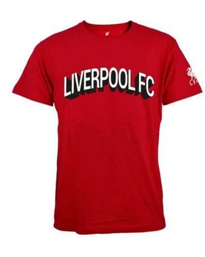 Liverpool Fc Wordmark T-shirt - Red