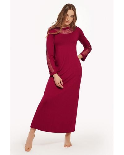 Lisca Ruby' Long Sleeve Nightdress - Red