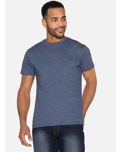 Threadbare Short Sleeve Cotton 'edward' T Shirt - Blue