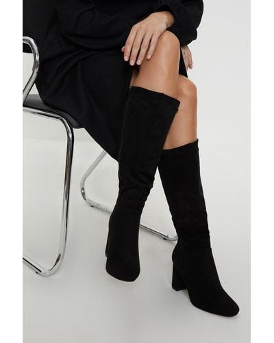 Debenhams black knee high hot sale boots