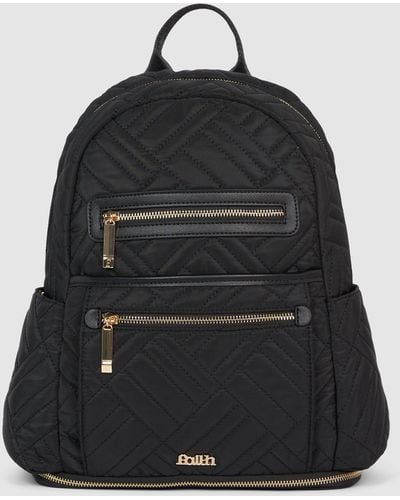 Faith Barbados Quilted Backpack - Black