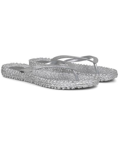 Ilse Jacobsen Cheerful Flip Flop With Glitter Silver - Grey