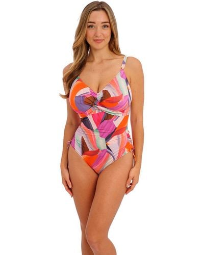 Fantasie Aguada Beach Uw Twist Front Swimsuit - Orange