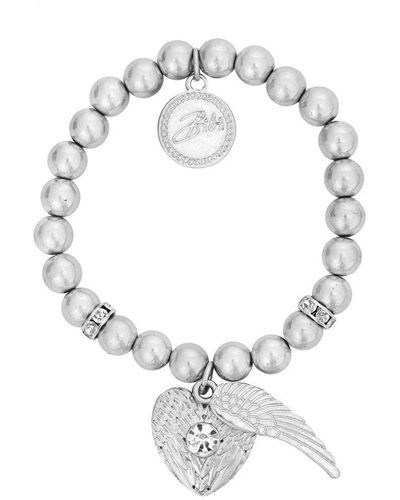 Bibi Bijoux Silver 'angelic' Charm Ball Bracelet - White