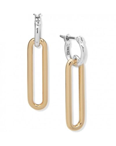 DKNY 'reeve' Plated Base Metal Earrings - 60558331-887 - White