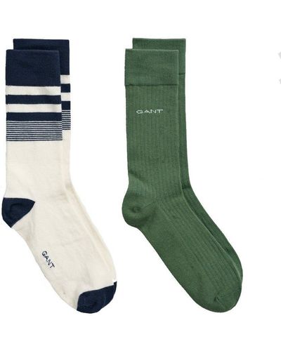 GANT 2 Pack Stripe Sock - Green