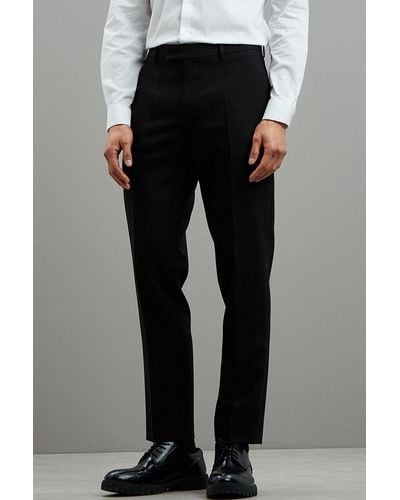 Burton Slim Fit Black Tuxedo Suit Trousers