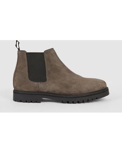Mantaray Seth Suede Chunky Sole Chelsea Boot - Brown