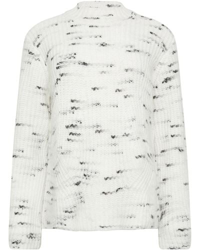 M&CO. Womens Space Dye Ribbed Knit Jumper - Grey