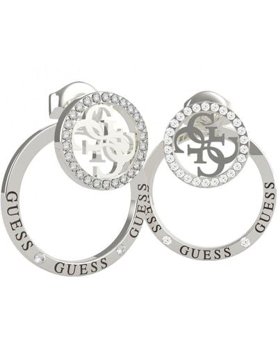 Guess Equilibre Stainless Steel Earrings - Ube79095 - Metallic
