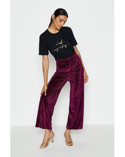 Coast Pleat Palazzo Trousers - Red