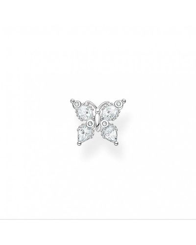 Thomas Sabo Zirconia Butterfly Single Stud Earrings - H2195-051-14 - White