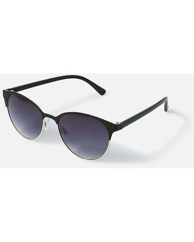 Accessorize 'corinne' Metal Detail Clubmaster Sunglasses - Blue