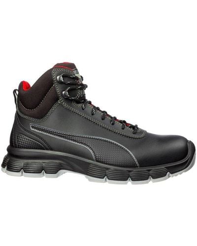 PUMA 'condor Mid S3' Nubuck Leather Safety Boots - Black