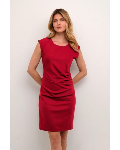 Kaffe India Sleeveless Knee Length Dress - Red