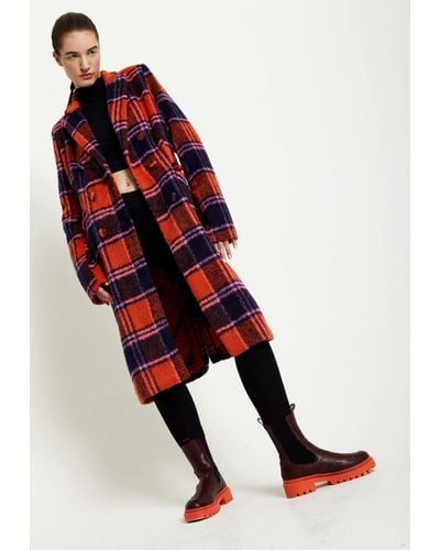 House of Holland Red Check Coat