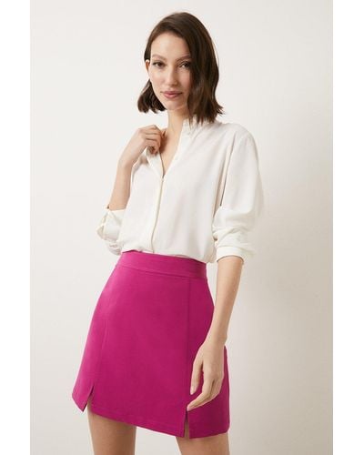 Oasis Split Detail Mini Skirt - Pink