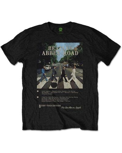 The Beatles 8 Track Abbey Road T-shirt - Black