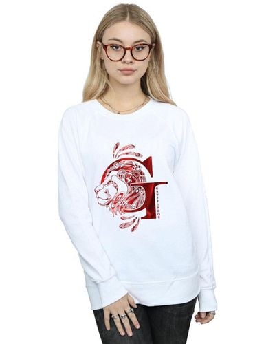 Harry Potter Gryffindor Lion Sweatshirt - White