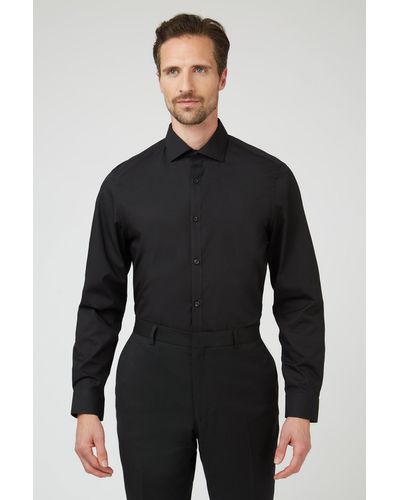 Limehaus Poplin Regular Fit Shirt - Black
