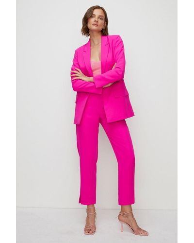 Oasis Split Detail Straight Leg Trouser - Pink