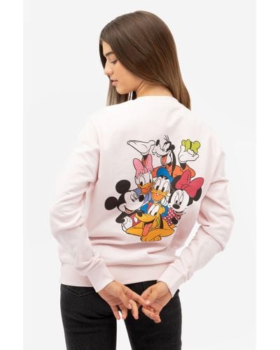 Disney Mickey Mouse & Friends 90's Gang Womens Crew Sweatshirt - Natural