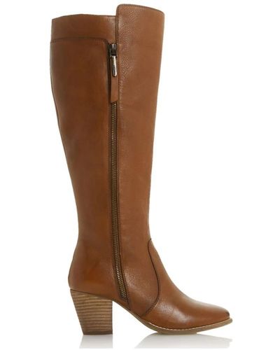 Dune 'tiana' Leather Western Boots - Brown