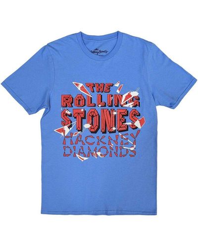 The Rolling Stones Hackney Diamonds Shatter Cotton T-shirt - Blue