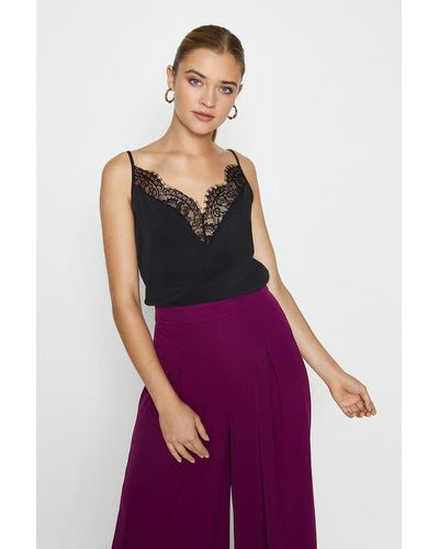 Coast Lace Trim Cami Top - Purple