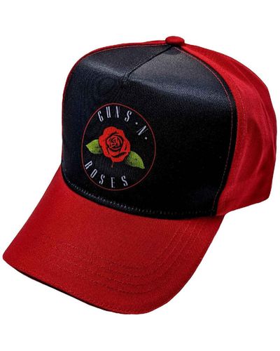 Guns N Roses Rose Band Logo Baseball Cap - Red
