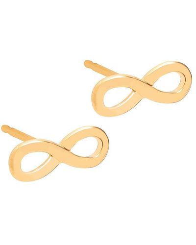 Pure Luxuries Gift Packaged 'atarah' 18ct Gold Plated Sterling Silver Infinity Earrings - Metallic