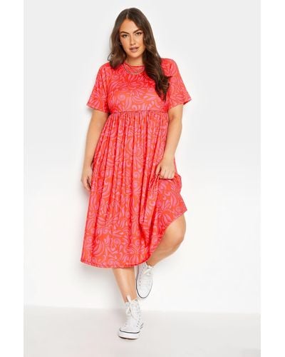 Yours Smock Dress - Red