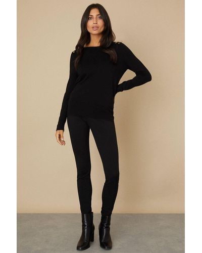 Wallis Tall Black Ponte Leggings