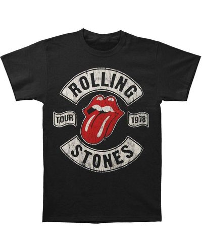 The Rolling Stones Us Tour 1978 Back Print T-shirt - Black
