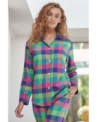 British Boxers 'shire Square' Bright Brushed Cotton Pyjama Set - Multicolour