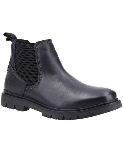 Hush Puppies 'paxton' Leather Boots - Black